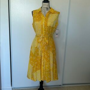 NWT Yellow Daisy Nannette Lepore Dress and Slip